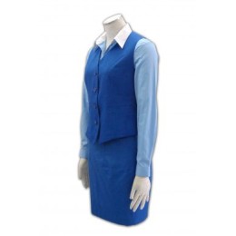 BS214 stewardess suits custom HK shirts vest dressing suits tailor made supplier company  BS214 stewardess suits custom HK shirts vest dressing suits tailor made supplier company